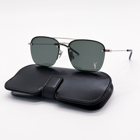 NEW SAINT LAURENT SL309 M 002 SUNGLASSES SL309 001 SILVER UNISEX SL309M 002 main image 5